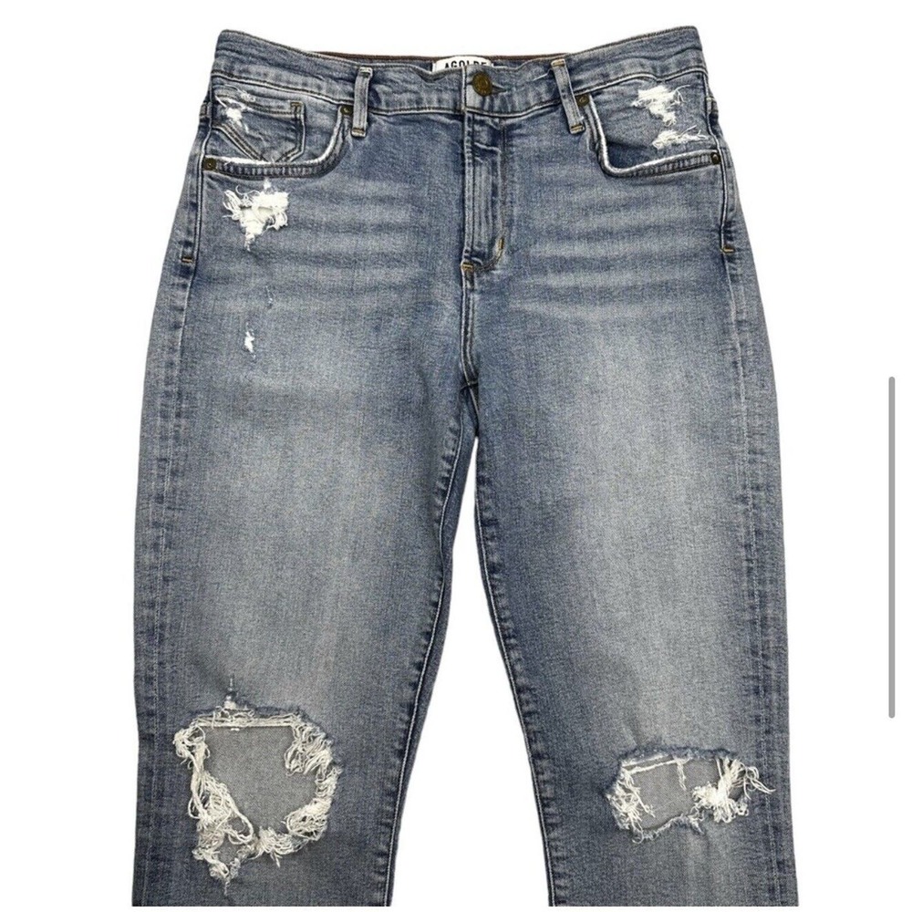 Agolde Sophie High Rise Skinny Crop Jeans Size 28 In Breakout Distressed - Picture 5 of 15